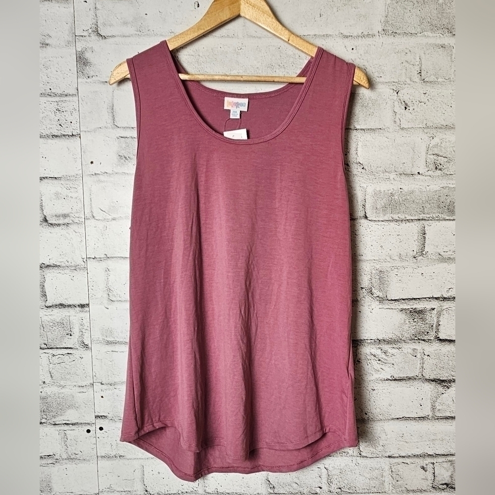 NWT LuLaRoe Tank Top 2XL • Soft Stretch Mauve Sleeveless Scoop Neck